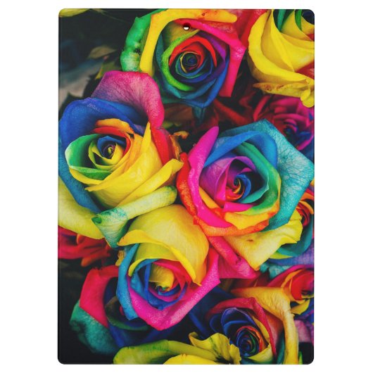 Farbige Rose Klemmbrett (Rückseite)