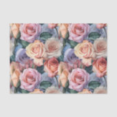 Farbige Rose Muster Blume Blumenmuster Seidenpapier (Vorderseite)