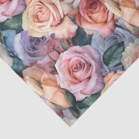 Farbige Rose Muster Blume Blumenmuster Seidenpapier (Ausschnitt)