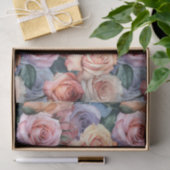 Farbige Rose Muster Blume Blumenmuster Seidenpapier (Geschenk)