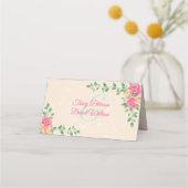 Farbige Rose Platzkarte (Rückseite)