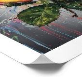 Farbige Rose Poster (Ecke)