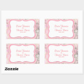 Farbige Rose Rechteckiger Aufkleber (Blatt)