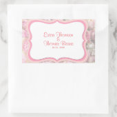 Farbige Rose Rechteckiger Aufkleber (Tasche)