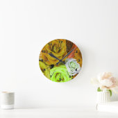 Farbige Rose Runde Wanduhr (Zuhause)