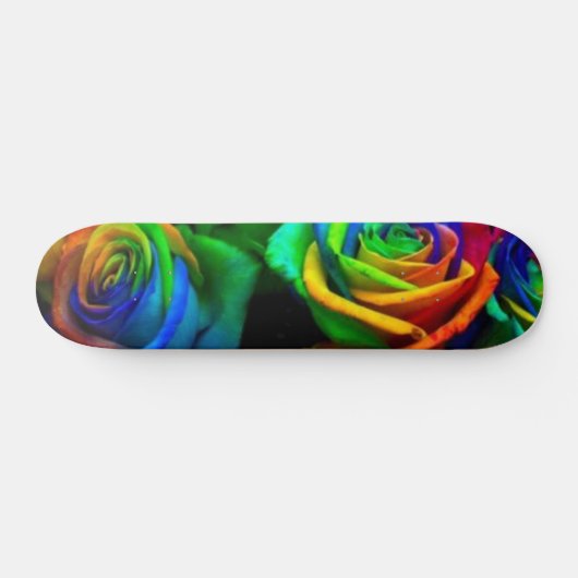 Farbige Rose Skateboard (Horizontal)