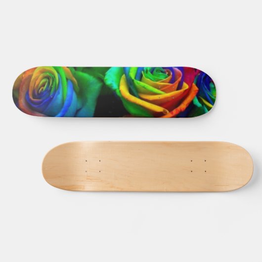 Farbige Rose Skateboard (Horizontal)