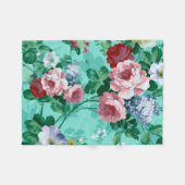 Farbige Rose und Blume Fleecedecke (Vorderseite (Horizontal))
