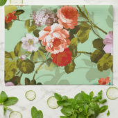 Farbige Rose und Blume Geschirrtuch (Gefaltet)