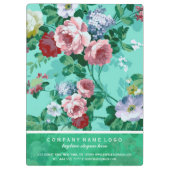 Farbige Rose und Blume Klemmbrett (Rückseite)