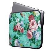 Farbige Rose und Blume Laptopschutzhülle (Vorderseite Links)