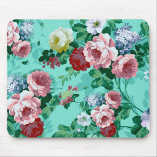Farbige Rose und Blume Mousepad