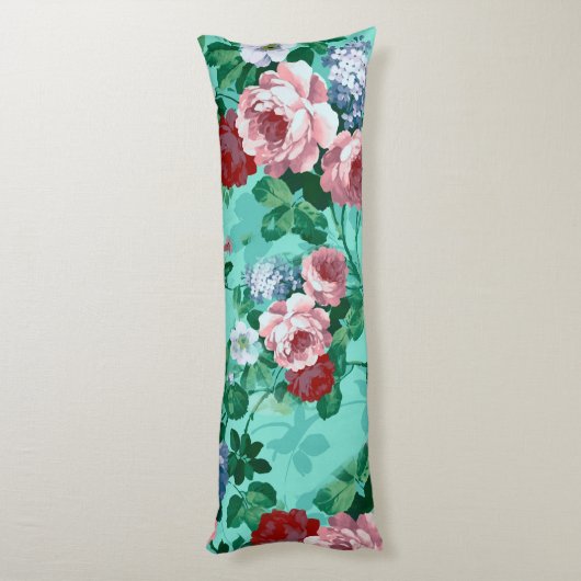 Farbige Rose und Blume Seitenschläferkissen (Rückseite (Vertikal))