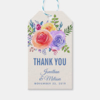 Farbige Rose Wasserfarbene Gastgeschenk Hochzeit