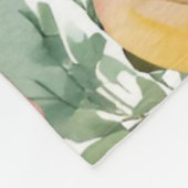 Farbige Rose Wildblumen Fleecedecke (Ecke)