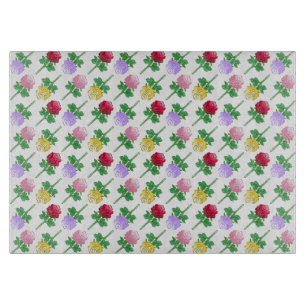 Farbige Rosen in einem schönen Muster Schneidebrett