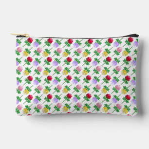 Farbige Rosen in einem schönen Muster Zubehörtasche