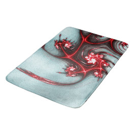 Farbige Rot-Fraktal-Eidechse über weiche, raue Tex Badematte