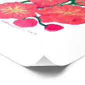 Farbige rote Blume Fotodruck (Ecke)