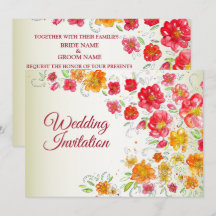 Farbige Rote Gelbe Rosa Garten Blumen Hochzeit