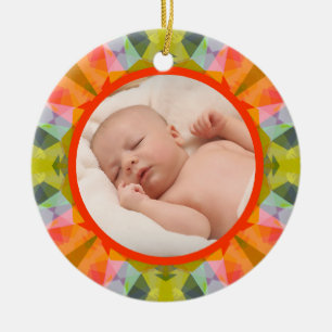 Farbige rote grüne orange benutzerdefinierte Weihn Keramik Ornament