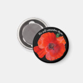 Farbige Rote Mohnblume Magnet (Vorderseite/Rückseite)