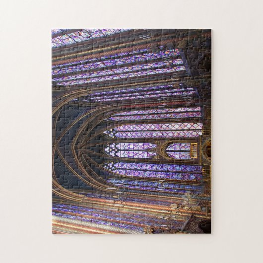 Farbige Royal Chapel Kirche verkleidet Glasfenster Puzzle (Vertikal)