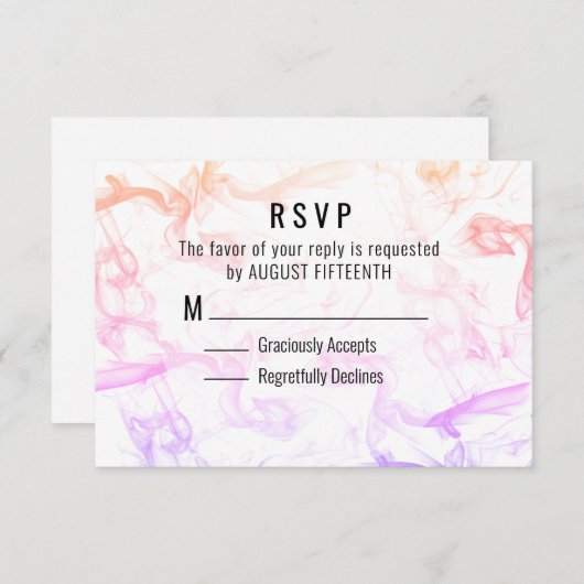 Farbige RSVP-Karte für Mistkeramik RSVP Karte (Vorne/Hinten)