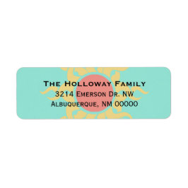 Farbige Rücksendeadresse der Stamm-Sonne