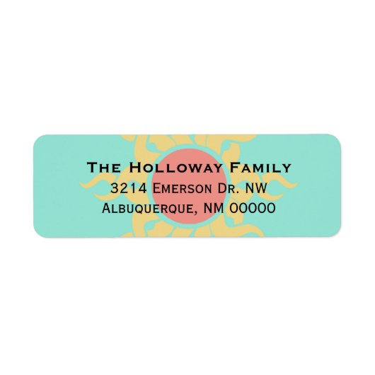 Farbige Rücksendeadresse der Stamm-Sonne (Vorne)