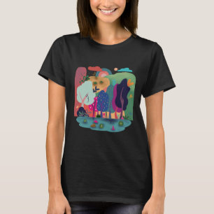 Farbige ruhige Regenwald T-Shirt