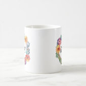 Farbige runde Blume Kaffeetasse (Mittel)