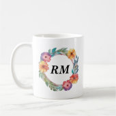 Farbige runde Blume Kaffeetasse (Links)