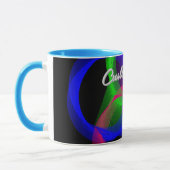 Farbige Runde Mischung Geometrische Kaffeetasse (Links)