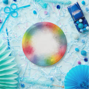 Farbige Runde Papierplatten Modern Elegant Pappteller