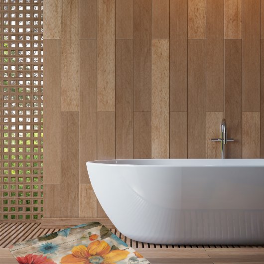 Farbige rustikale Blume Badematte