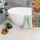 Farbige rustikale Blume Duschvorhang