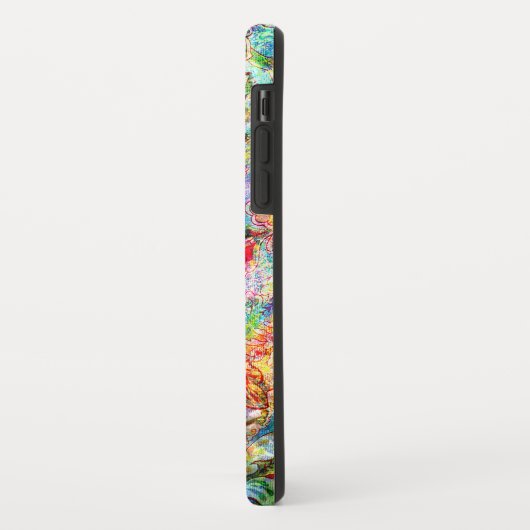 Farbige rustikale Blume Muster 2 Case-Mate iPhone Hülle (Hinten/Links)