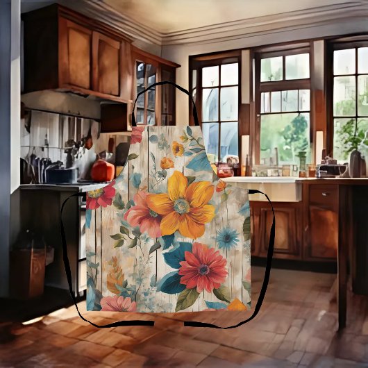 Farbige rustikale Blume Schürze