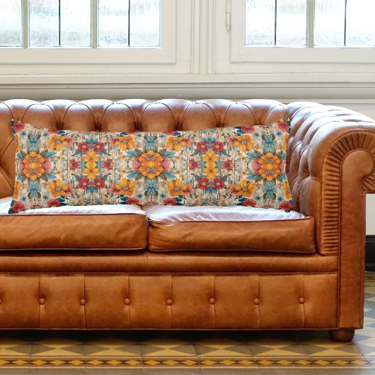 Farbige rustikale Blume Seitenschläferkissen