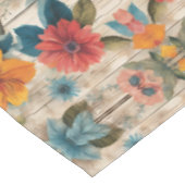 Farbige rustikale Blume Tischdecke (Schrägansicht)