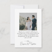 Farbige rustikale Wildblumen Foto Danke Karte (Rückseite)