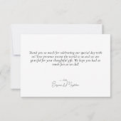 Farbige rustikale Wildblumen Script Danke Karte (Rückseite)