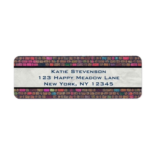 Farbige Rustikale Ziegelwand Textur (Vorne)