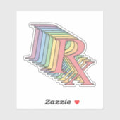 Farbige RX - Niedliche Apotheker Aufkleber (Blatt)