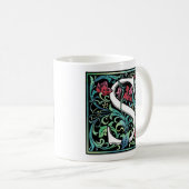 Farbige S Monogramm-Tasse Kaffeetasse (VorderseiteRechts)