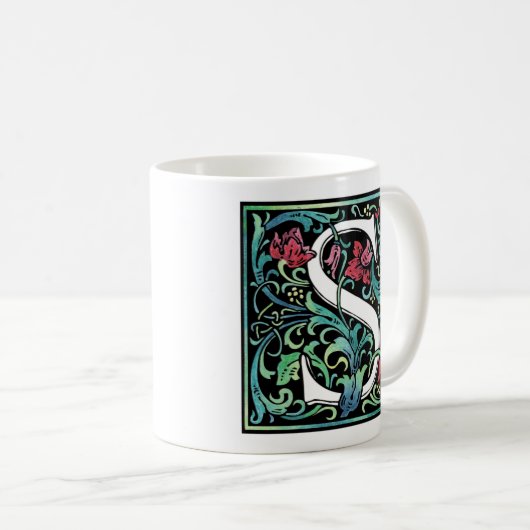 Farbige S Monogramm-Tasse Kaffeetasse (VorderseiteRechts)