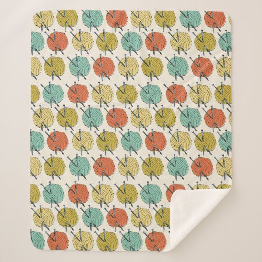 Farbige Säcke aus Garnwolle Sherpadecke (Vorderseite)