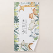 Farbige Safari-Tiere Handtuch für Kinder Badehandtuch (Badehandtuch)