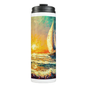 Farbige Sailboat Thermal Tumbler Thermosbecher